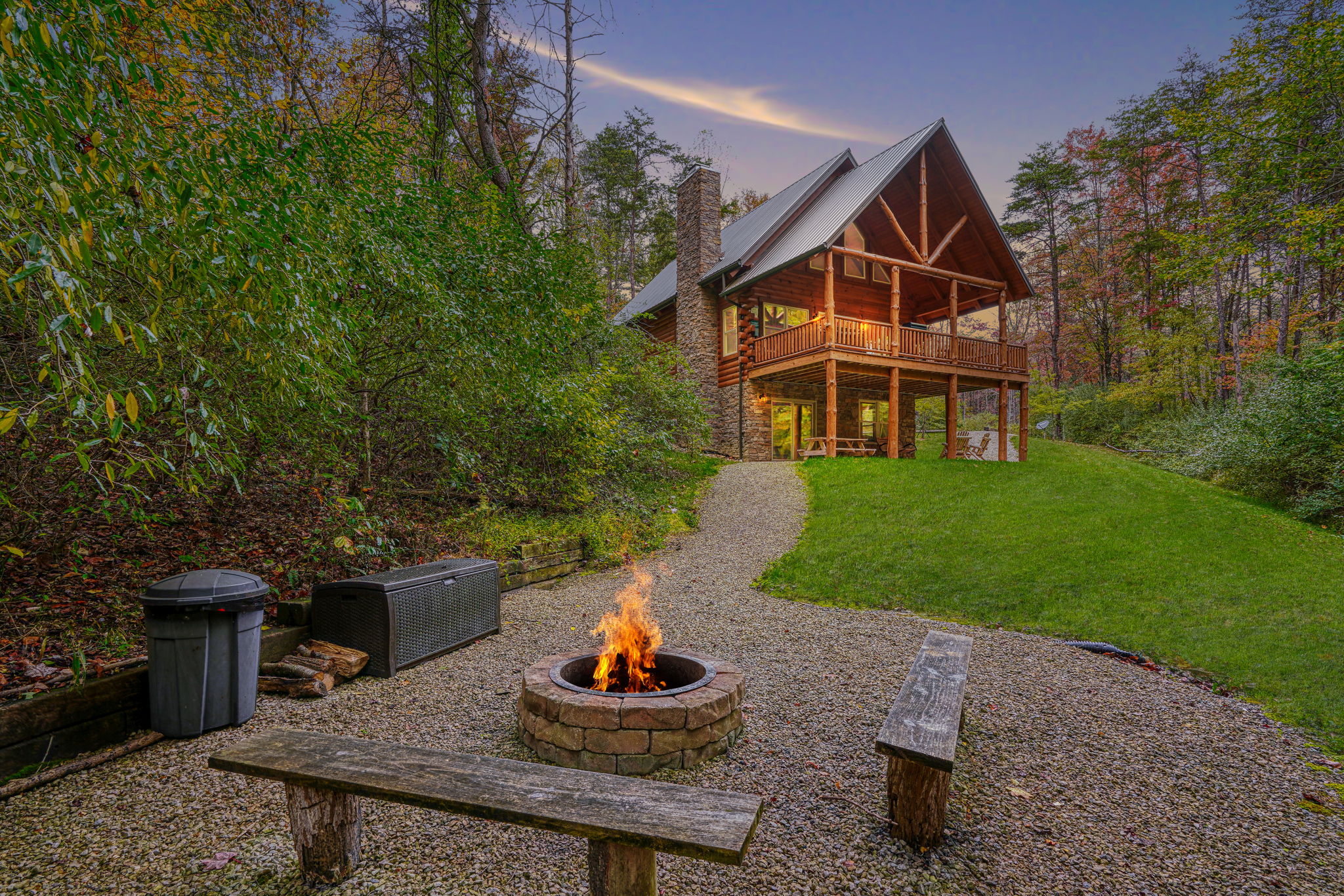 Christine's Chalet cabin at Trickle Creek in Hocking Hills