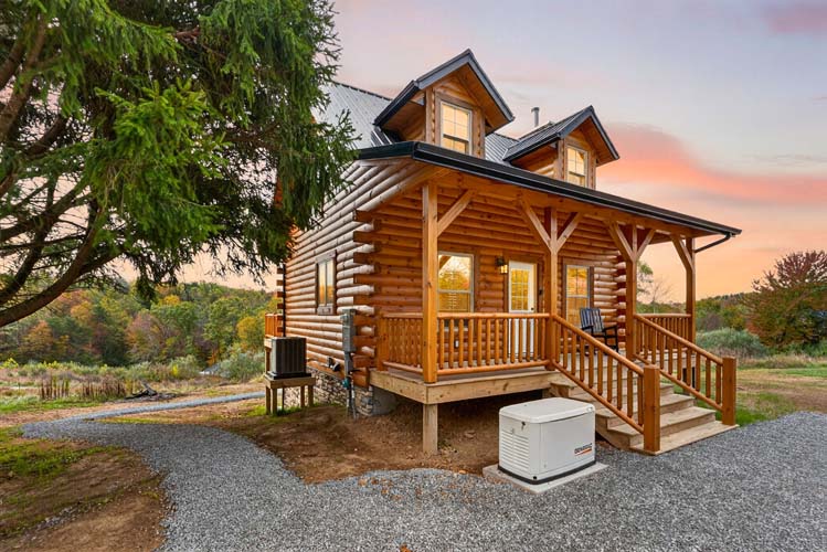 valley view cabin relaxing queen bed in loft