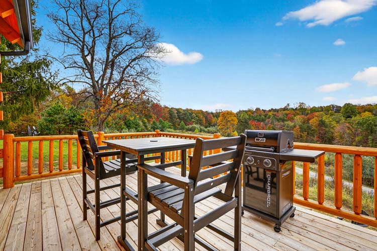 valley view cabin rustic dining table for two