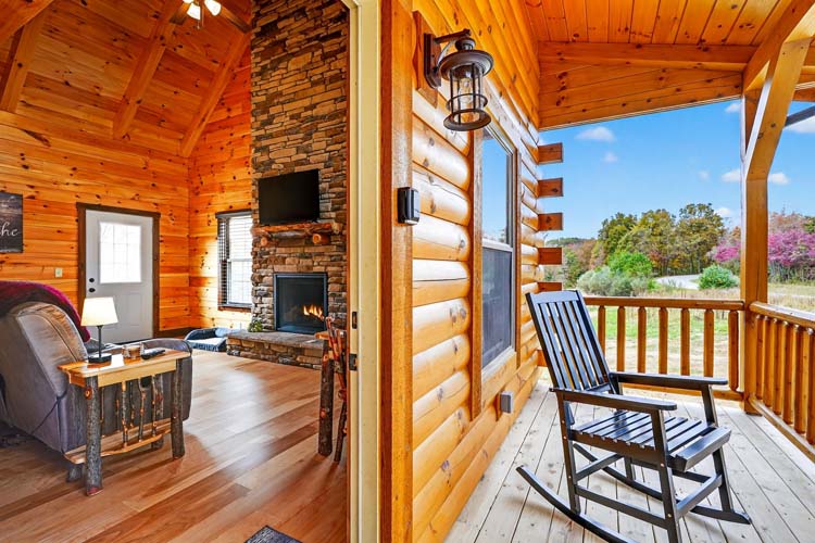 valley view cabin panoramic forest view from deck