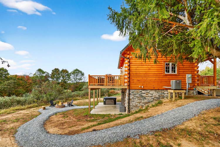 valley view cabin private retreat with hot tub and woods