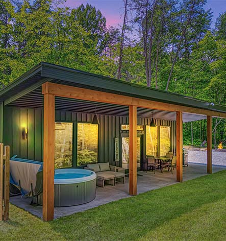Afternoon Delight Cabin at Trickle Creek modern cabin