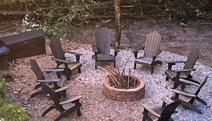 firepit with seating