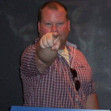 man pointing